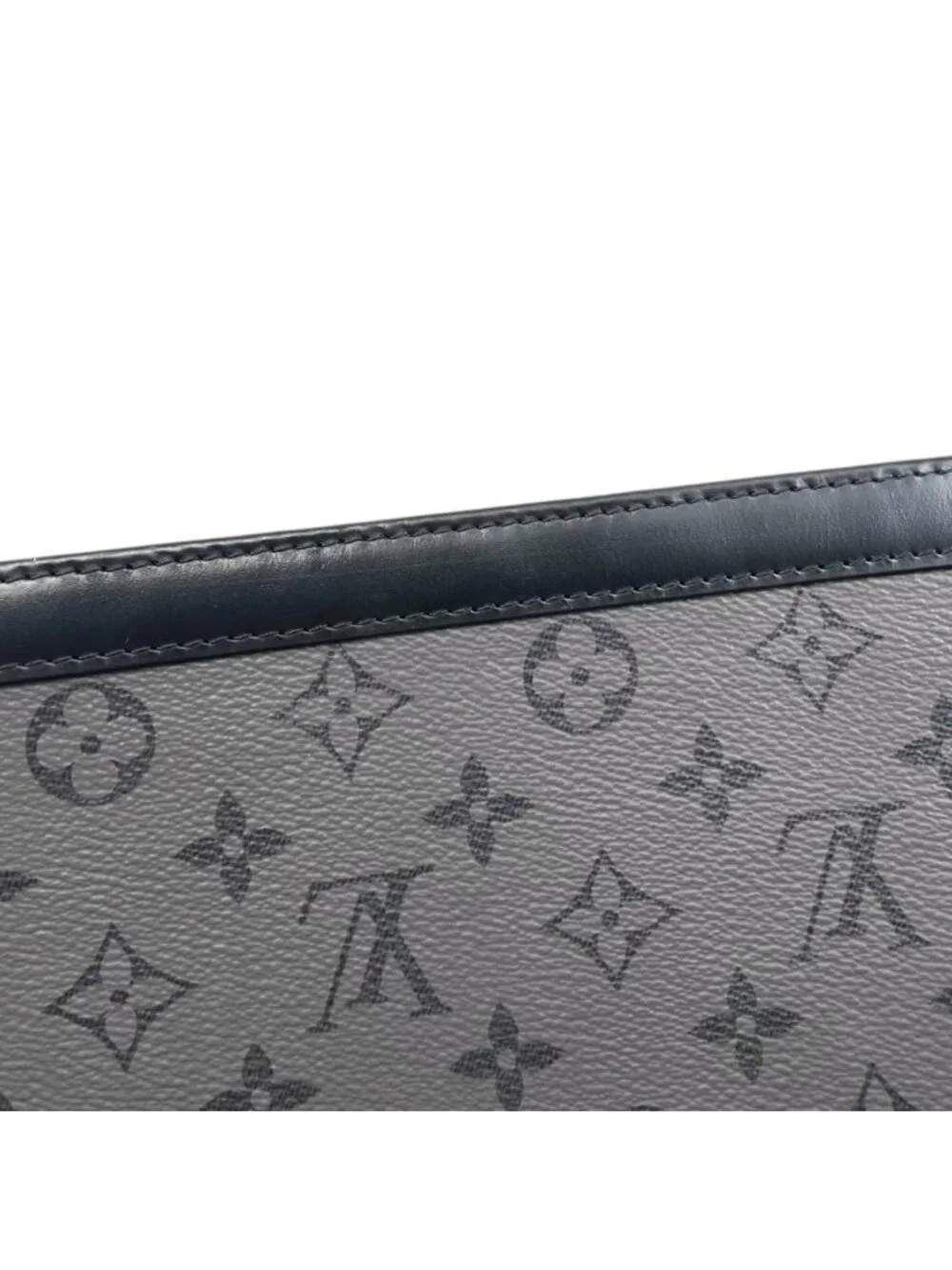 Louis Vuitton Clutch Pochette Voyage Monogram Eclipse Reverse Gray
